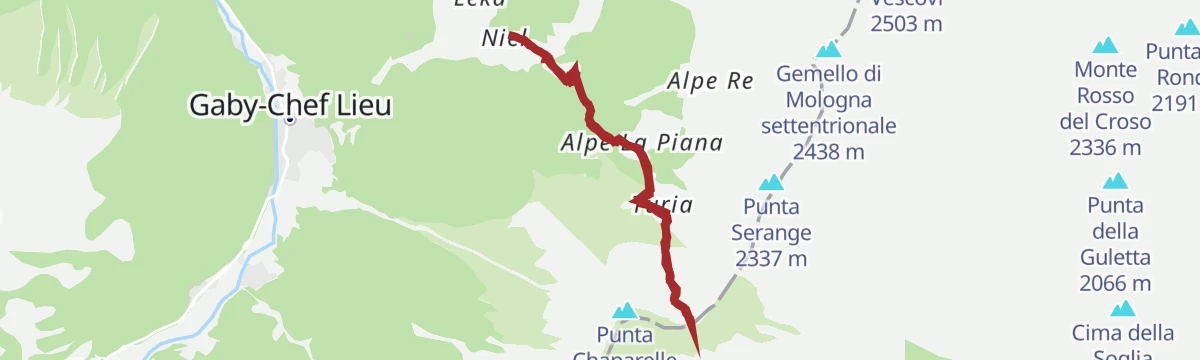 Route map: Col Chaparelle